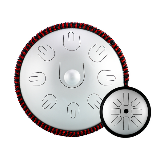 Buy One Get One Free - Hluru 14" 9 Notes Mini Handpan and 6" 8 Notes High Pitch Extension Tongue Drum