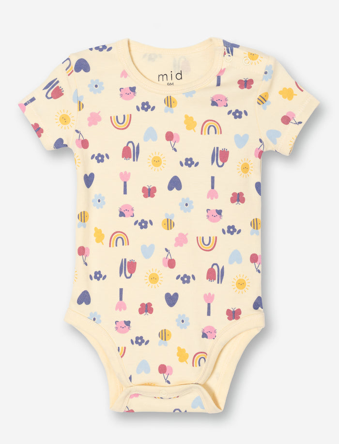 Cache-couche en tricot imprimé pour bébé fille