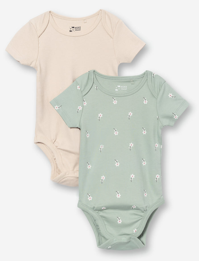 Cache-couches en coton bio pour bébé fille - Ens. de 2