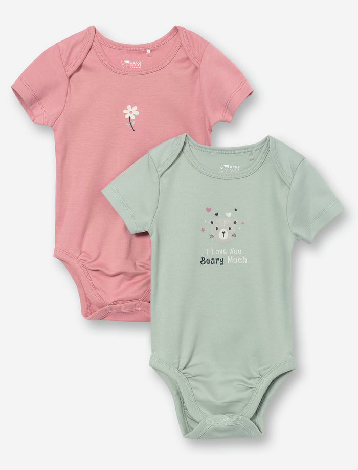 Cache-couches en coton bio pour bébé fille - Ens. de 2
