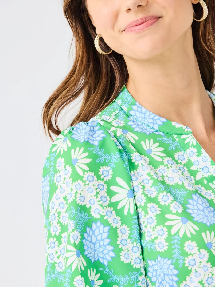 Cameron Daisy Chain Green Dress