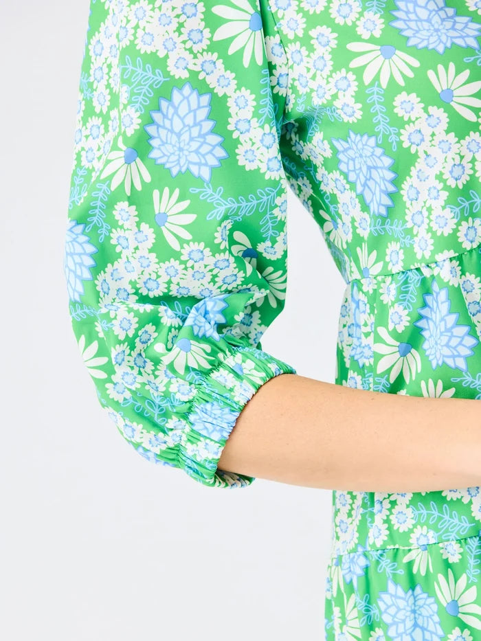 Cameron Daisy Chain Green Dress