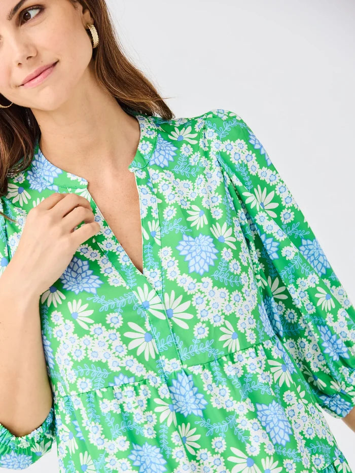 Cameron Daisy Chain Green Dress
