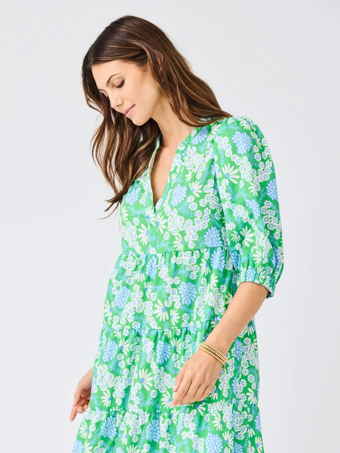 Cameron Daisy Chain Green Dress