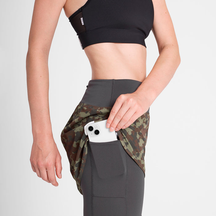 Saysky Camo Pace 2 in 1 Shorts 3\" Brown Camo 1048 OWRSH23C1048