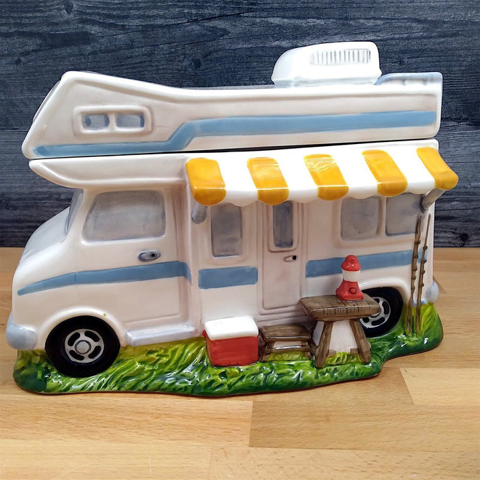 Camper Cookie Candy Treat Jar by Blue Sky Clayworks Ceramic