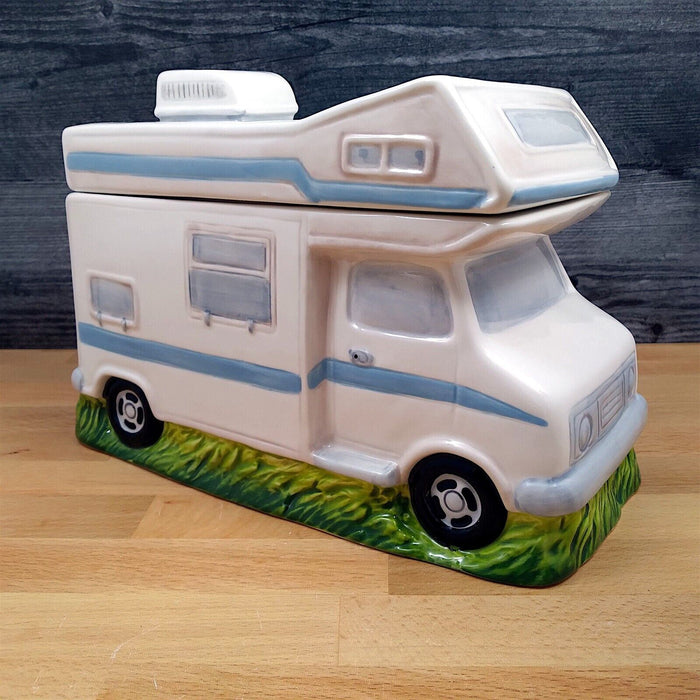 Camper Cookie Candy Treat Jar by Blue Sky Clayworks Ceramic