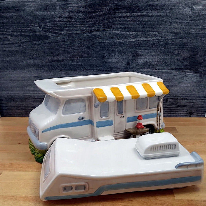 Camper Cookie Candy Treat Jar by Blue Sky Clayworks Ceramic
