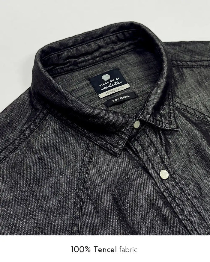 Carbon Tencel Black Shirt - fabric specific
