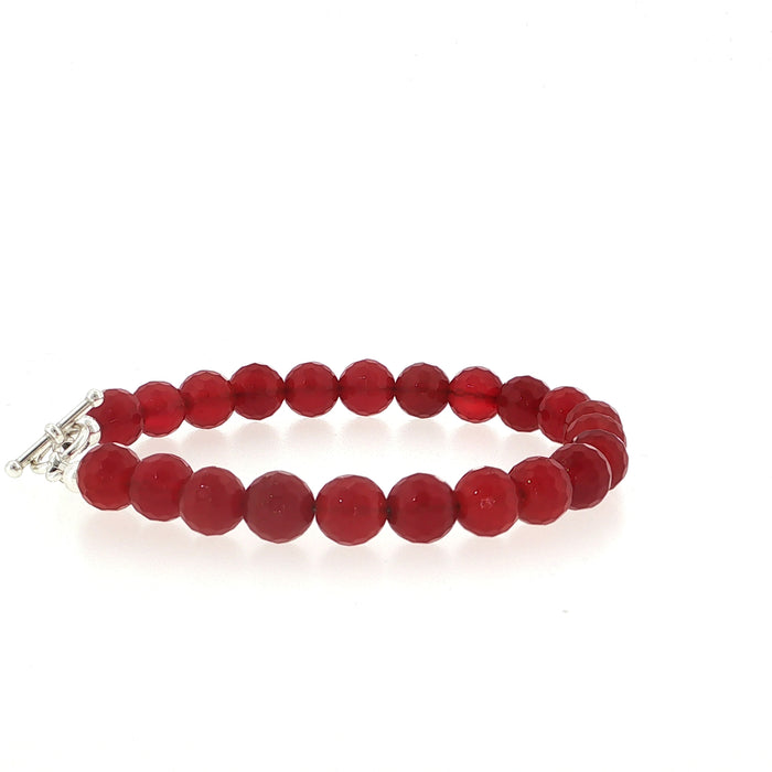 Carnelian Gemstone Beaded Bracelet