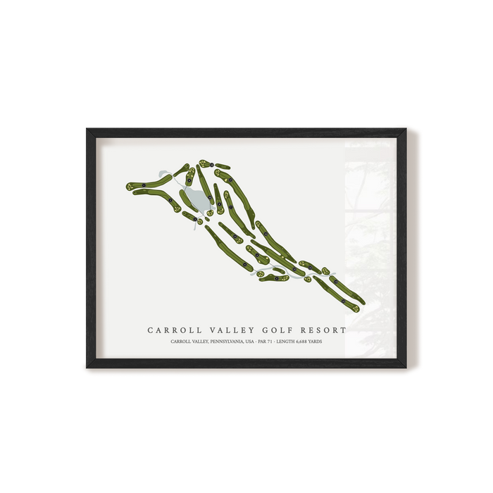 Carroll Valley Golf Resort | Golf Course Map | Black Frame