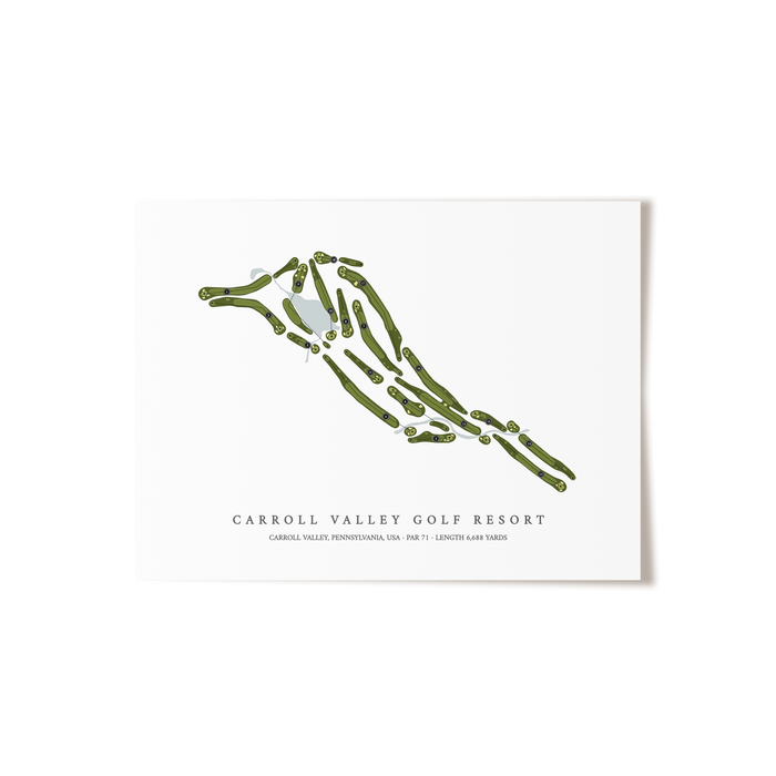 Carroll Valley Golf Resort | Golf Course Map | Unframed