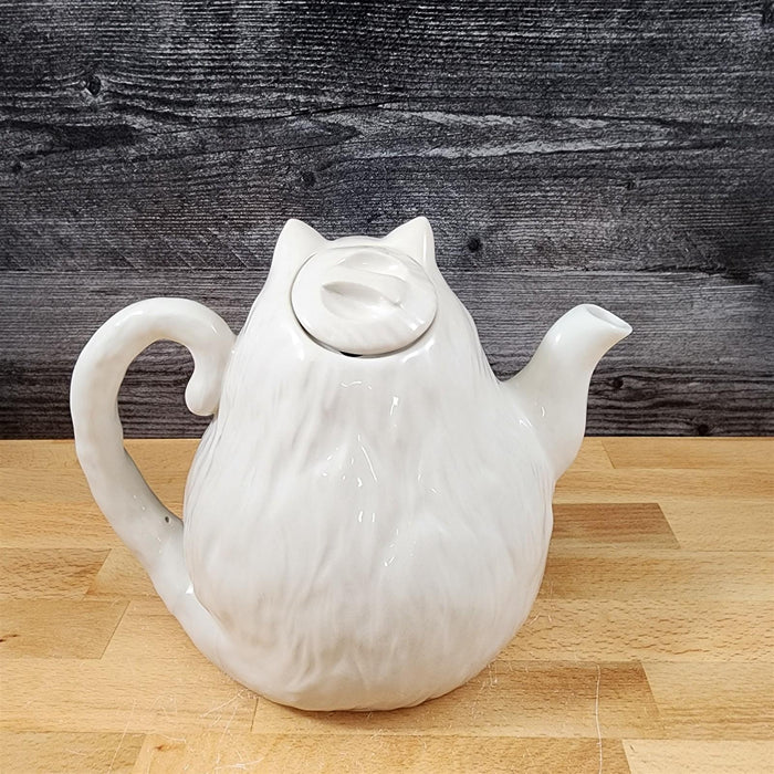 Cat with Mouse Teapot Animal Ceramic Decorative Tea Pot Décor Blue Sky Clayworks