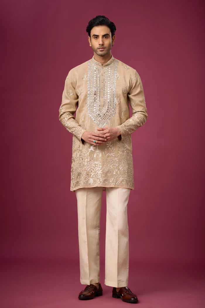 Mirror Work Kurta Set for Men – Heritage Embroidered Ethnic Wear | Mahavir NX