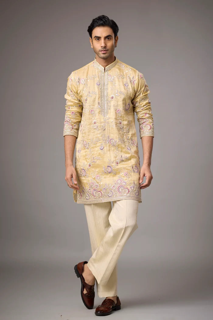 New Arrival Kurta Set for Men 2026 – Floral Embroidered Ethnic Wear | Mahavir NX