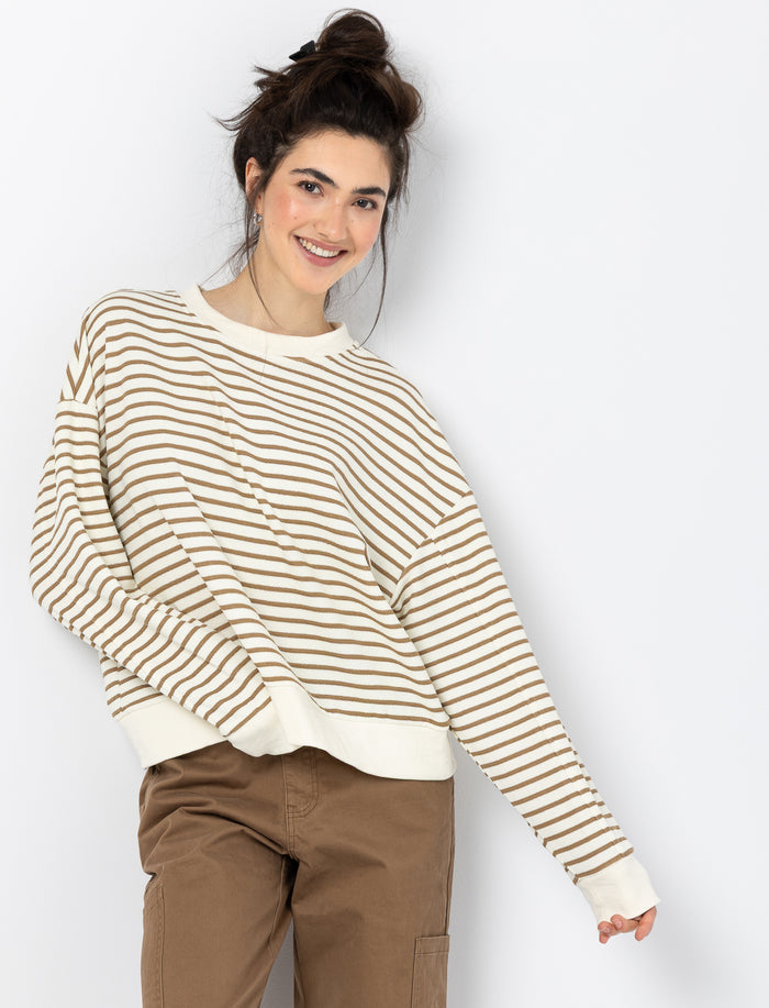 Chandail à rayures pour femme