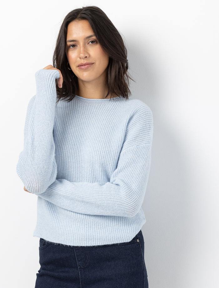 Chandail en tricot à manches longues pour femme