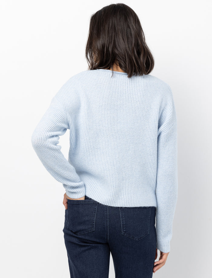 Chandail en tricot à manches longues pour femme