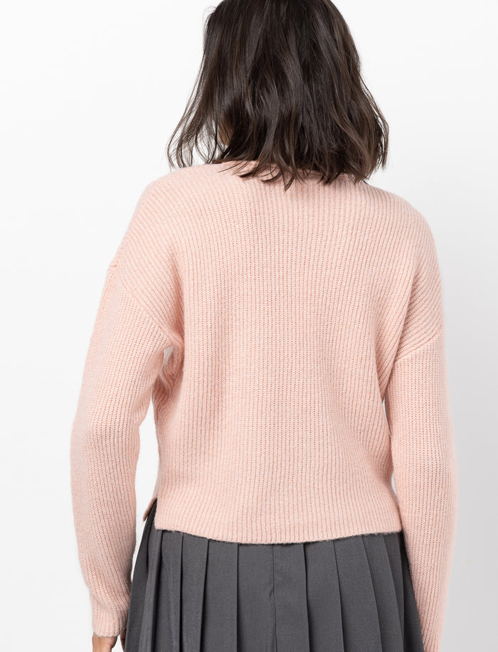 Chandail en tricot à manches longues pour femme
