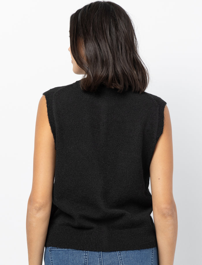 Chandail en tricot sans manches pour femme