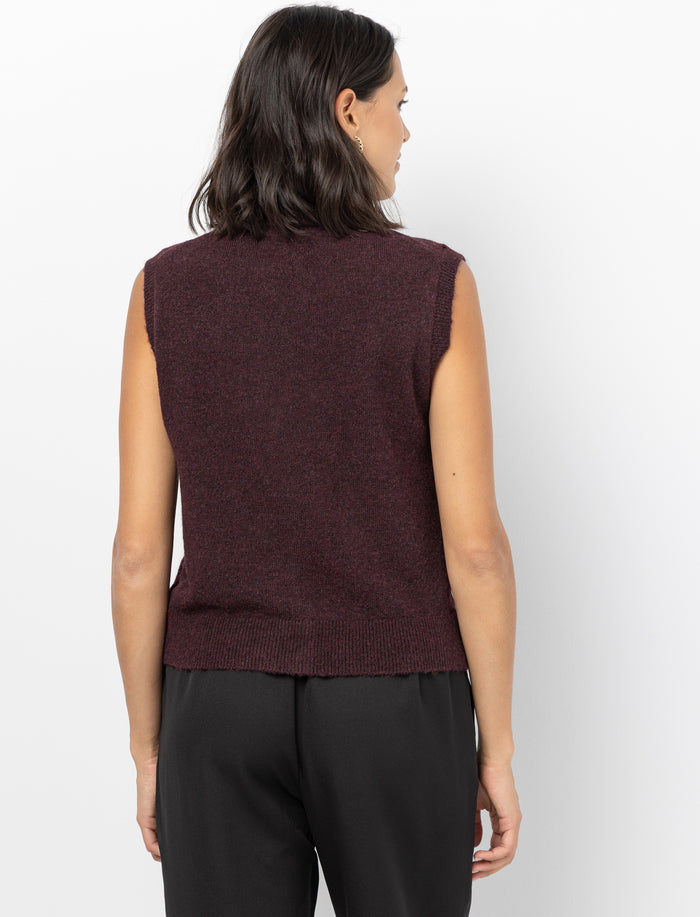 Chandail en tricot sans manches pour femme