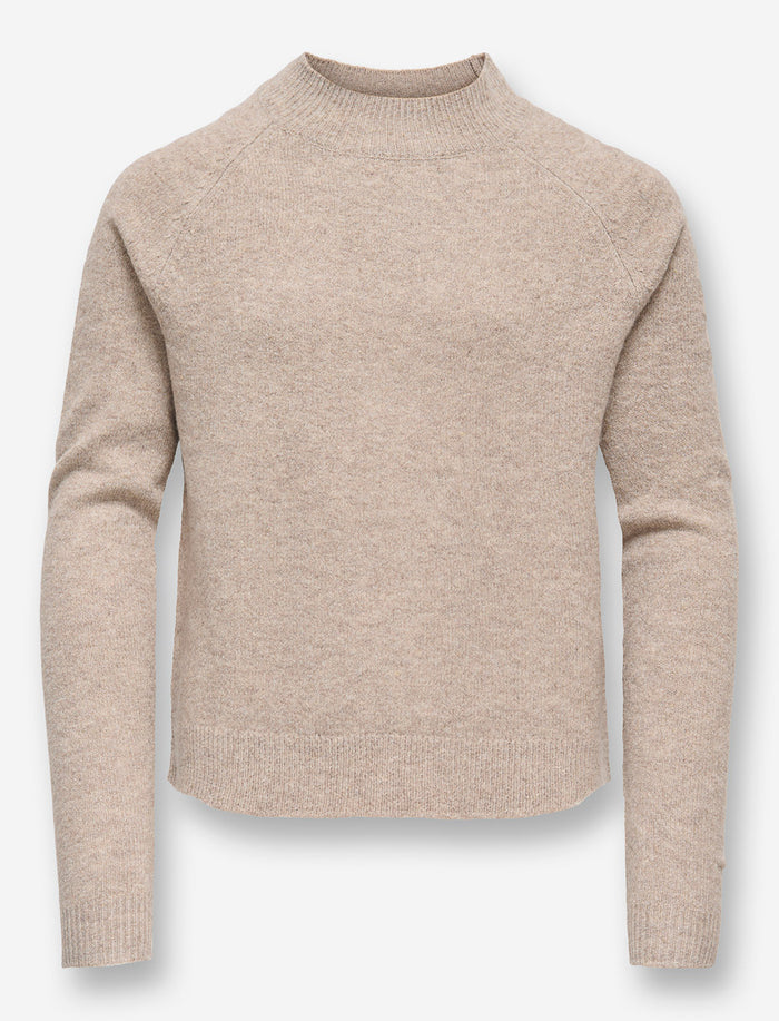 Chandail en tricot uni à manches longues pour fille