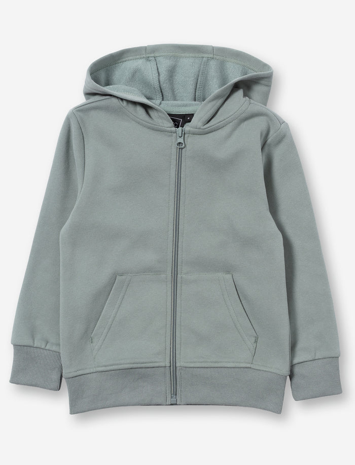 Chandail zippé uni pour petit garçon