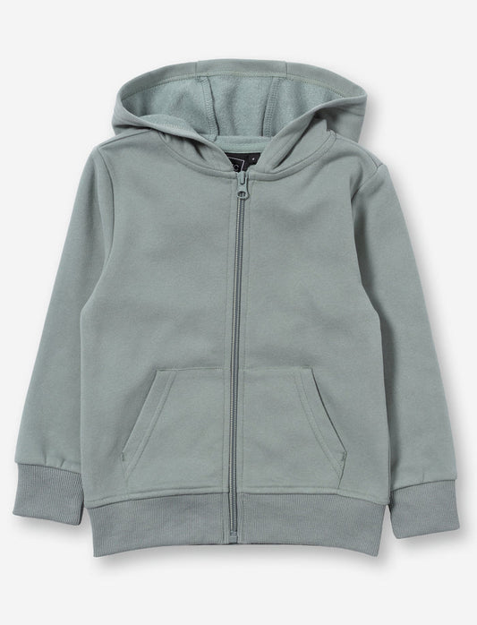 Chandail zippé uni pour petit garçon