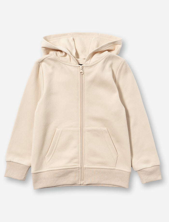 Chandail zippé uni pour petit garçon