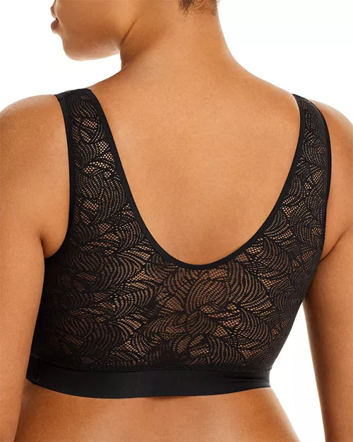 CHANTELLE Soft Stretch Padded Lace V-Back Bralette (#C11G1)