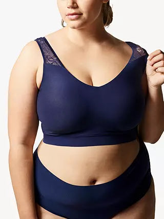 CHANTELLE Soft Stretch Padded Lace V-Back Bralette (#C11G1)