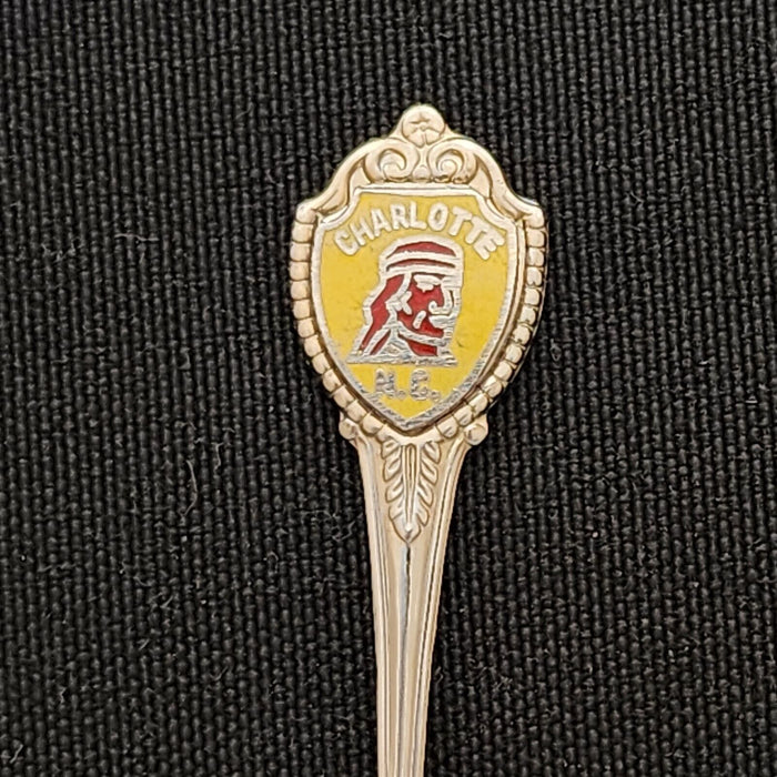 Charlotte North Carolina State Collectible Travel Souvenir Spoon 3.5" Queen City