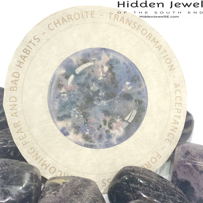 Charoite tumbled gemstone