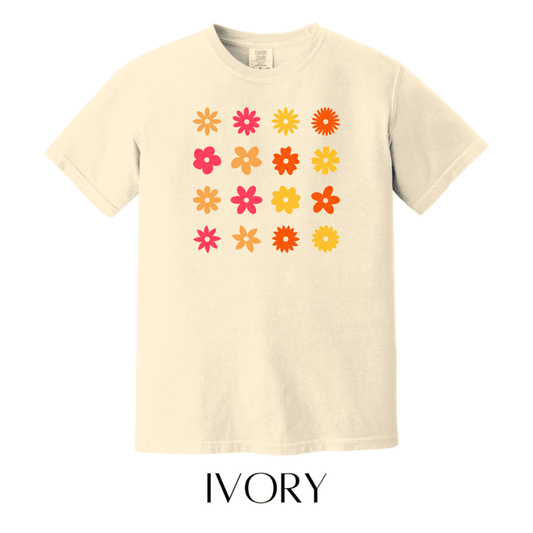 Checkered Floral Graphic Tee - FINAL SALE - Macoma Boutique555 Presales