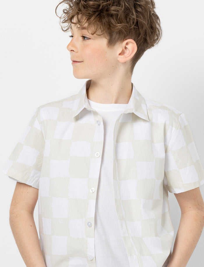 Chemise en coton à carreaux pour ado garçon