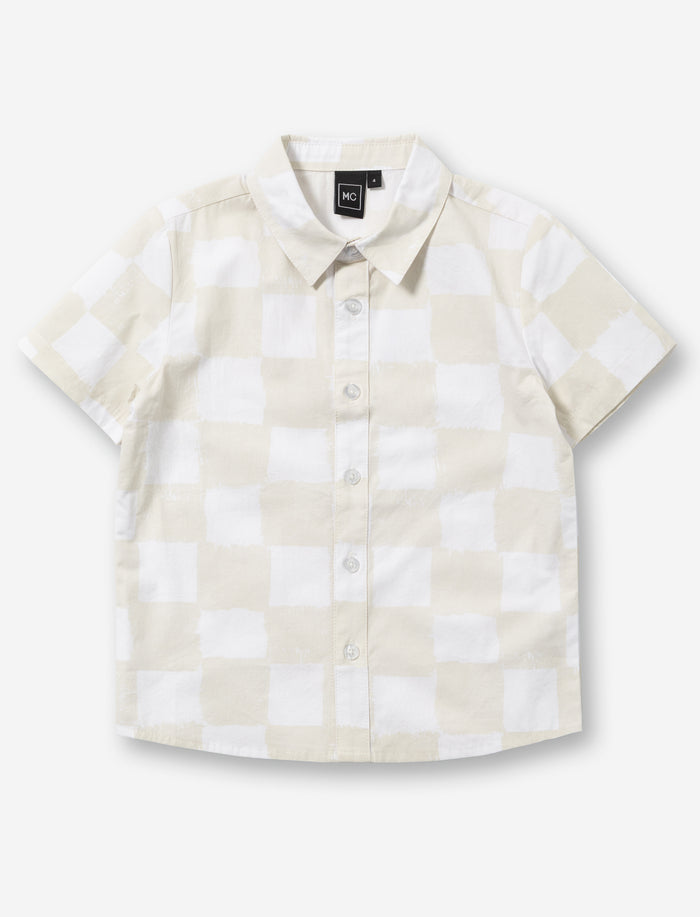 Chemise en coton à carreaux pour petit garçon