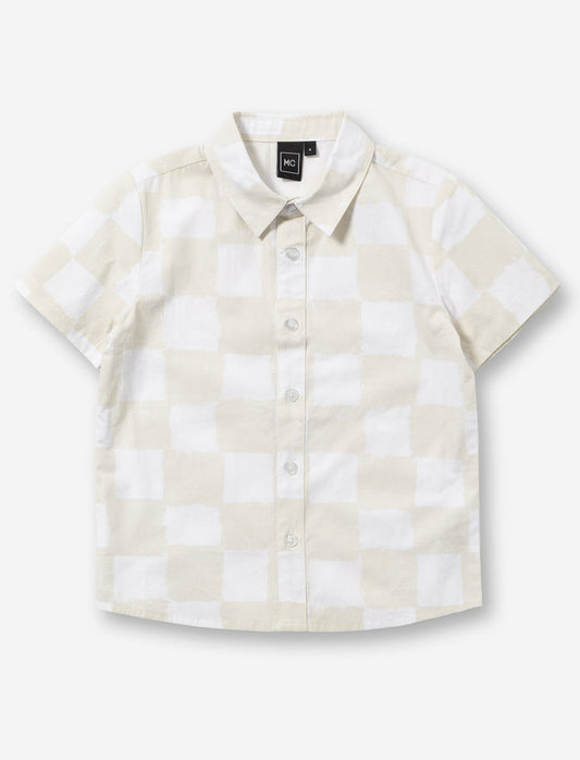 Chemise en coton à carreaux pour petit garçon