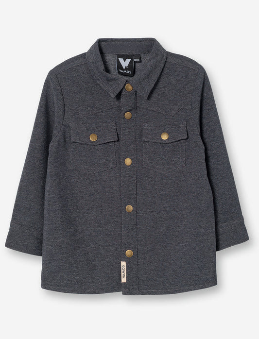 Chemise en denim unie pour bébé garçon