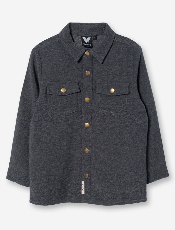 Chemise en denim unie pour garçon