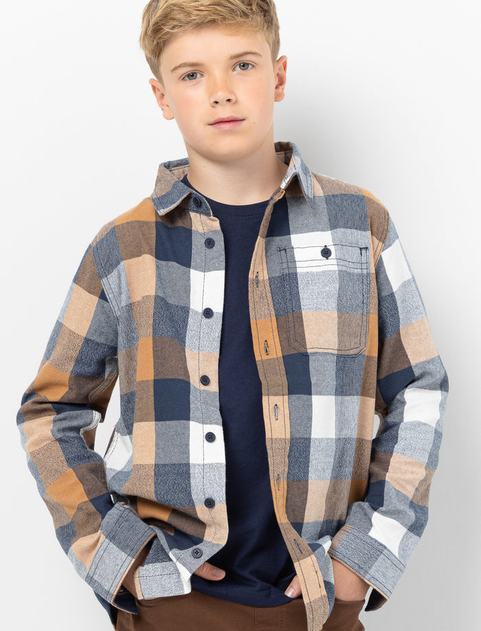 Chemise en flanelle à carreaux pour ado garçon