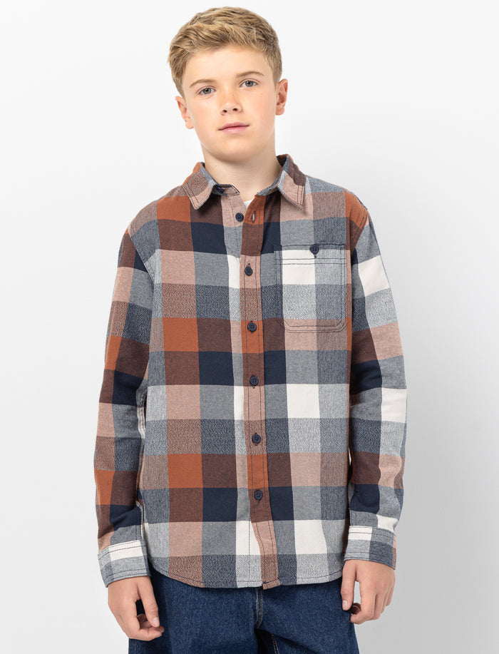 Chemise en flanelle à carreaux pour ado garçon