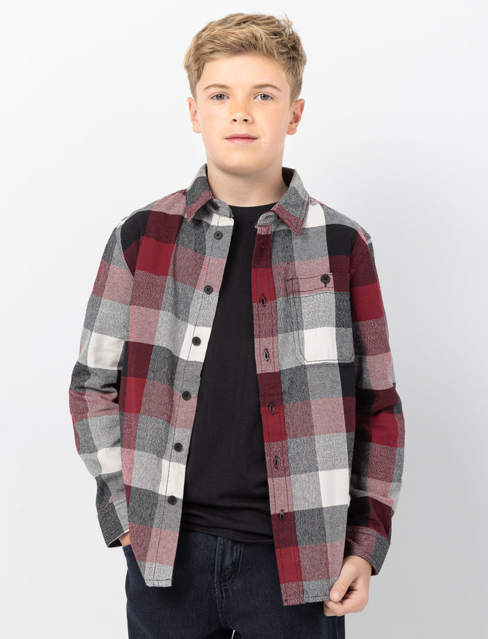 Chemise en flanelle à carreaux pour ado garçon