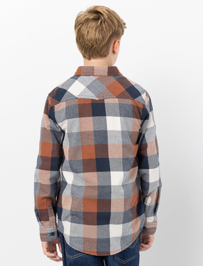 Chemise en flanelle à carreaux pour ado garçon
