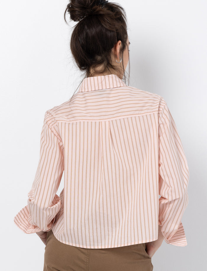 Chemise en popeline rayée