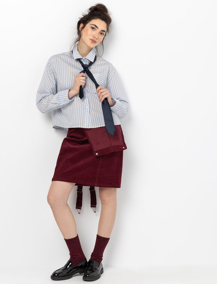 Chemise en popeline rayée