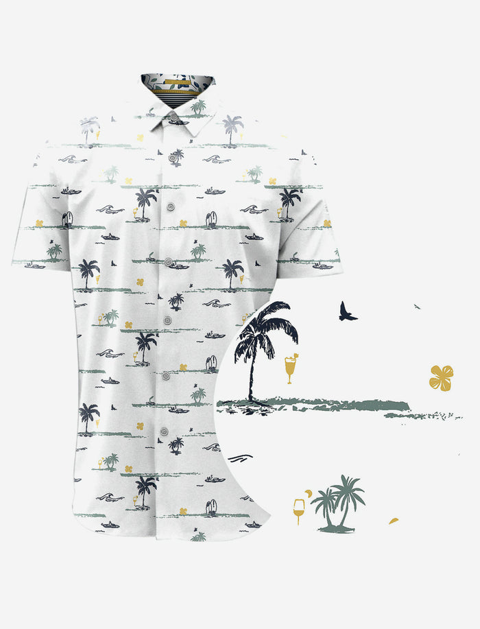 Chemise imprimée à manches courtes