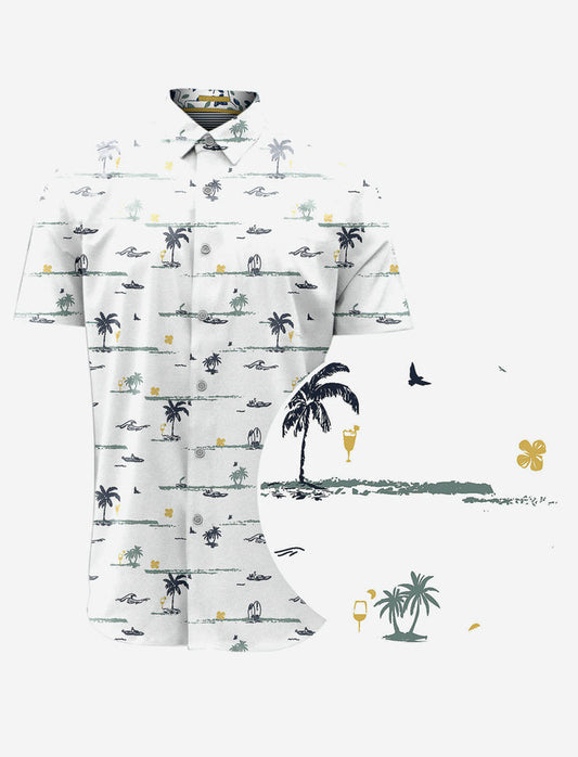 Chemise imprimée à manches courtes