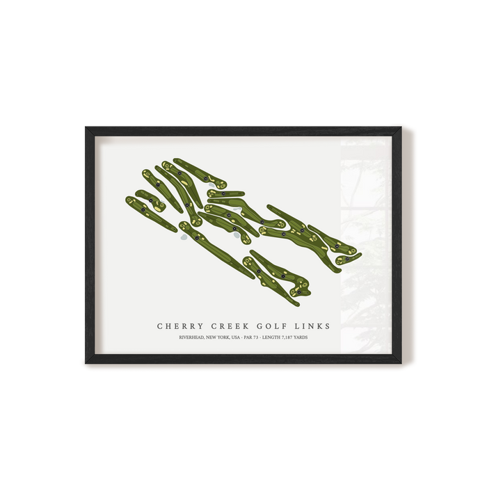 Cherry Creek Golf Links | Golf Course Map | Black Frame