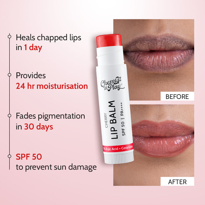 Cherry Lip Balm - 4.5g & Aqua Underarm roll on - 40 ml
