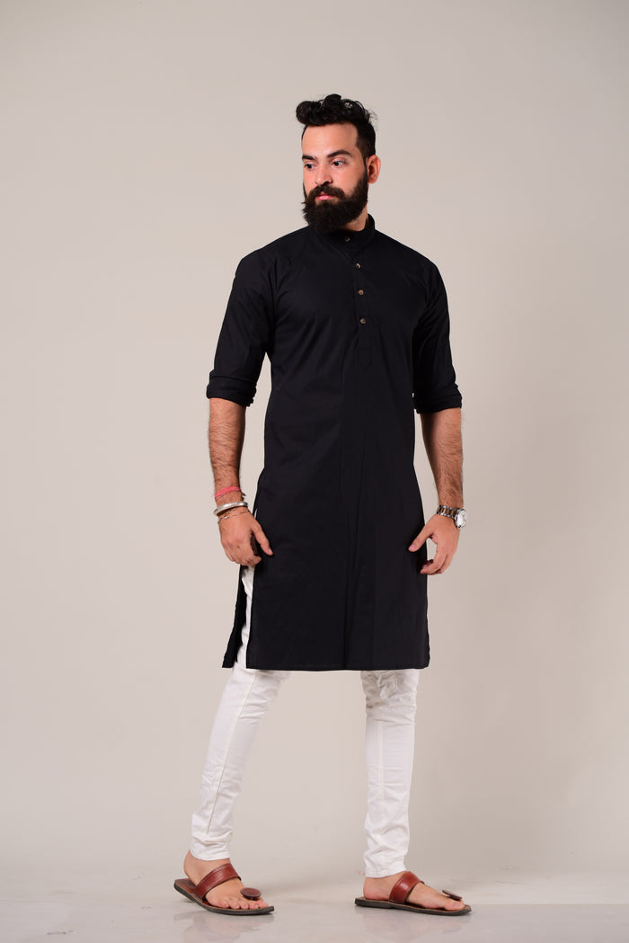 Classic Black Kurta Pajama Set for Men